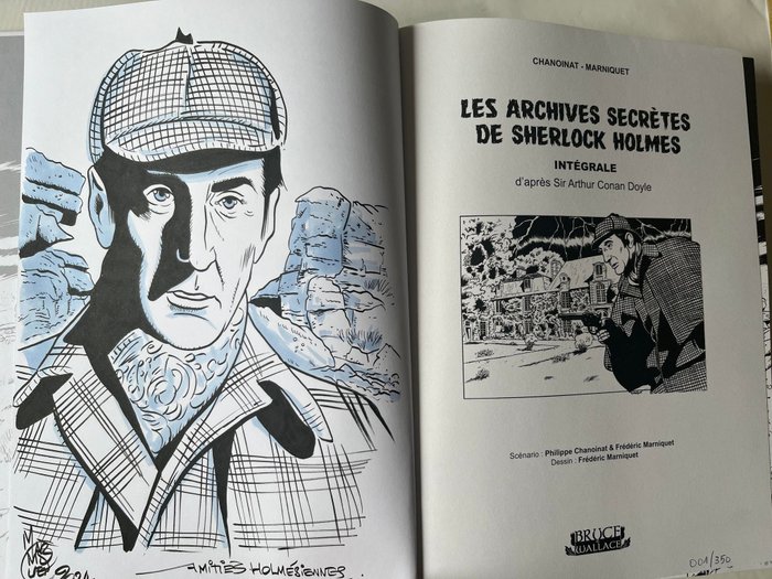 Sherlock Holmes - Les Archives secrètes de Sherlock Holmes + suppléments + dédicace - C - 1 Album - Begrænset udgave - 2024