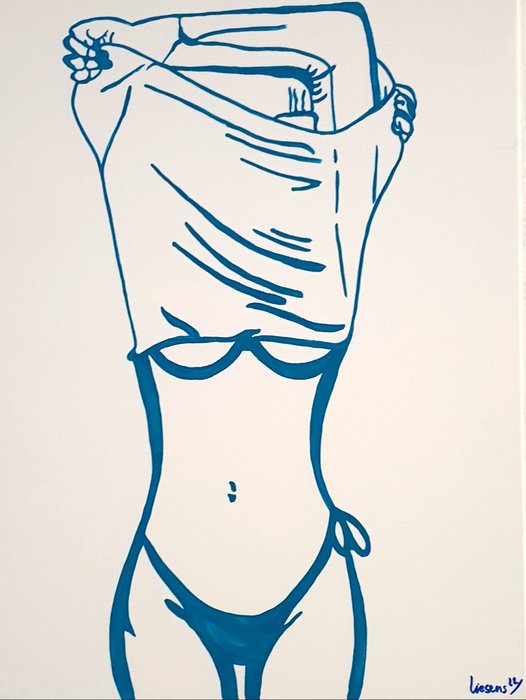 Liesens - UNDRESS ME (Urban pop art)Turqoise blue