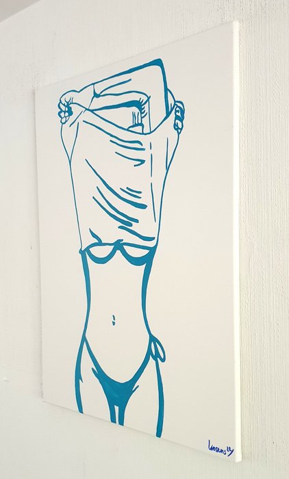 Liesens - UNDRESS ME (Urban pop art)Turqoise blue