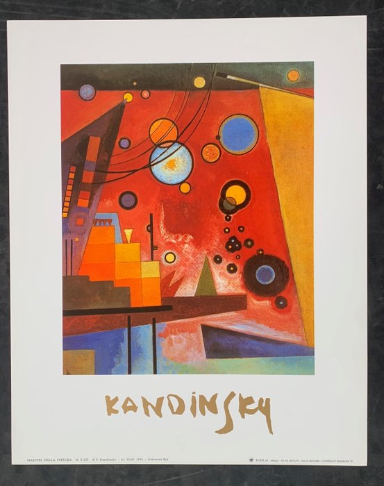 Wassily Kandinsky (1866-1944) - Heavy Red, 1924 - Artprint - 30 x 24 cm