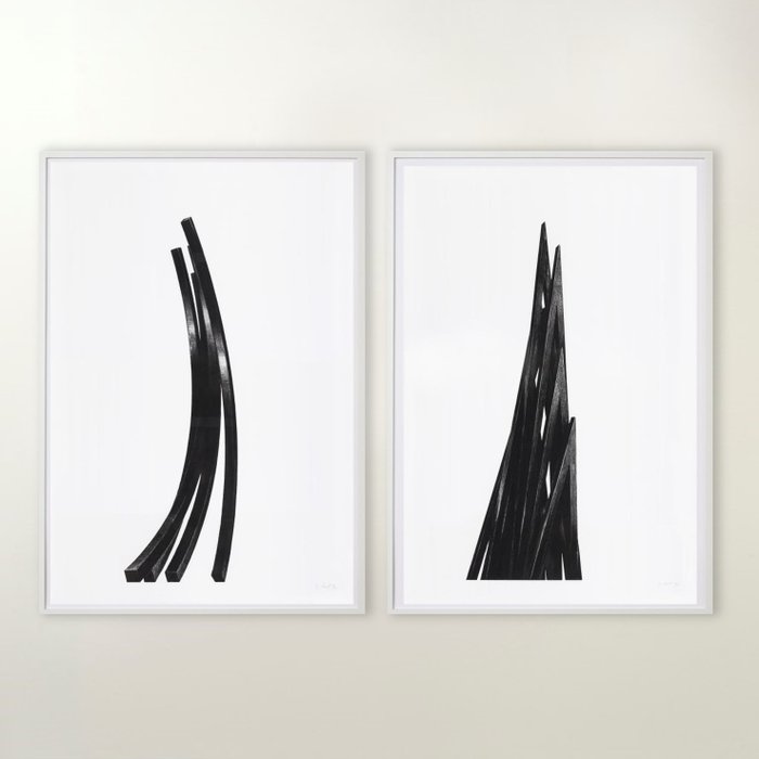 Bernar Venet - Arcs: Uneven Angles (Portfolio of 2)