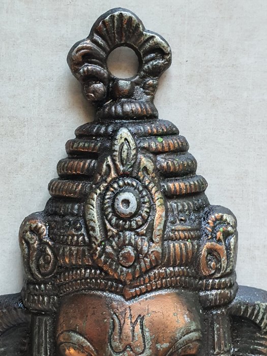 Ganesha maske - Bronze - Indien - Slutningen af det 20. århundrede