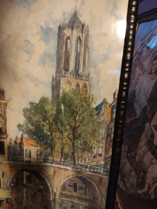 A.L.Buitendijk (XX) - Kerktoren in Leiden