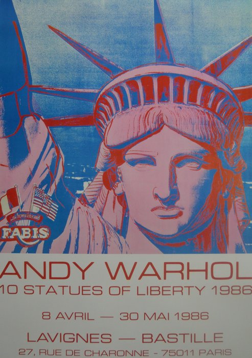 Andy Warhol (after) - 10 statues of liberty, Lavignes - Bastille