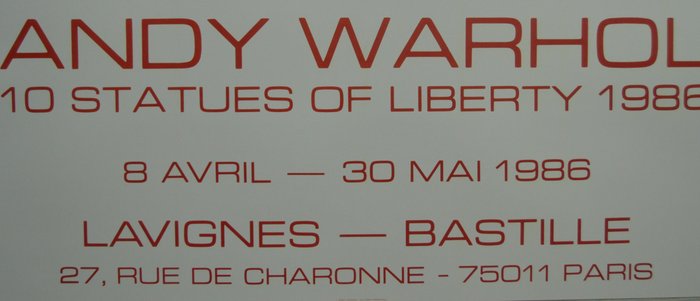 Andy Warhol (after) - 10 statues of liberty, Lavignes - Bastille