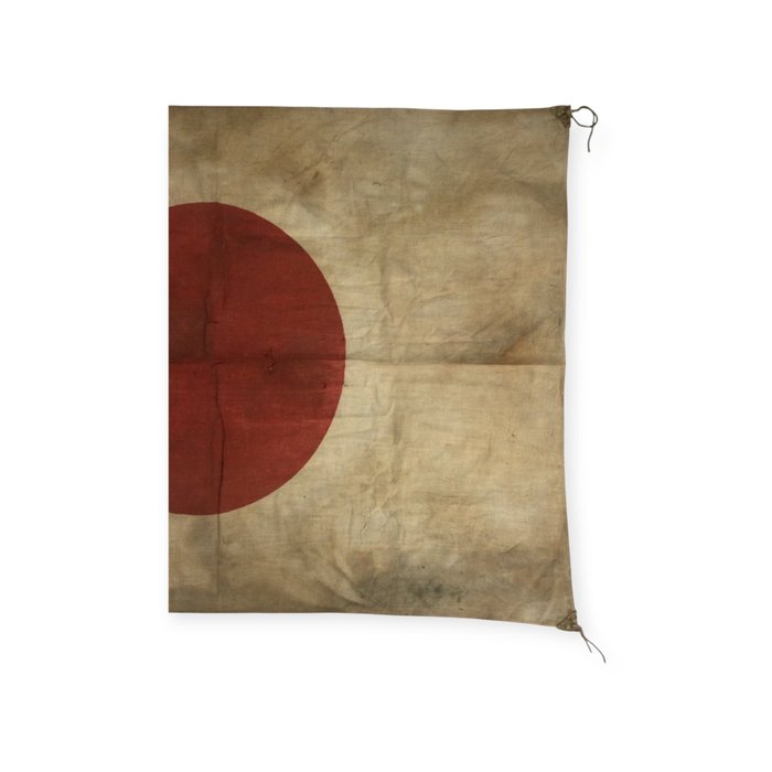 Japan - Flag - WWII-Era Vintage Japanese Nisshoki (Rising Sun Flag) - Authentic War Relic, 73.5 x 98.5 cm