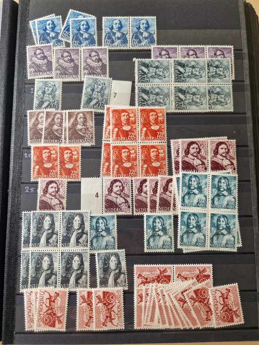 Holland  - Kæmpe lager af de fleste MNH fra 1940'erne til 1970 i en tyk lagerbog