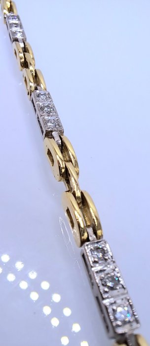 Armbånd - 18 kraat Gulguld -  0.63ct. tw. Diamant (Natur)