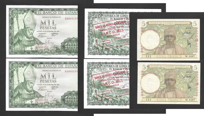 Verden. - 6 banknotes - various dates - Consecutives