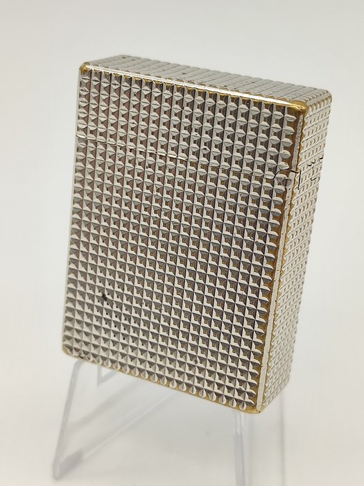 ST Dupont - Silver Plated Diamond Head Style Line 1 Small BR type * Bicolor Pattern * - Lighter - Forsølvet