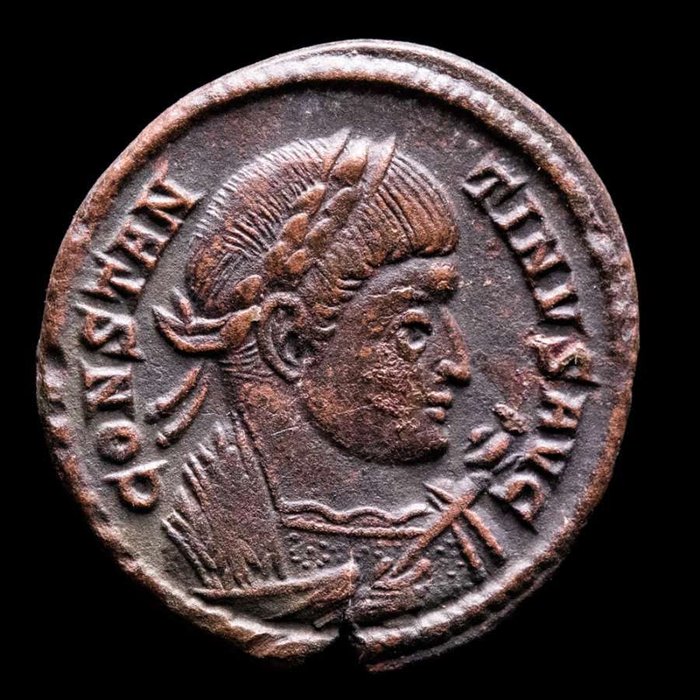 Romarriket. Constantine I (AD 306-337). Follis Trier, 320-321 A.D. BEATA TRANQVILLITAS / VOTIS XX / • PTR  (Ingen mindstepris)