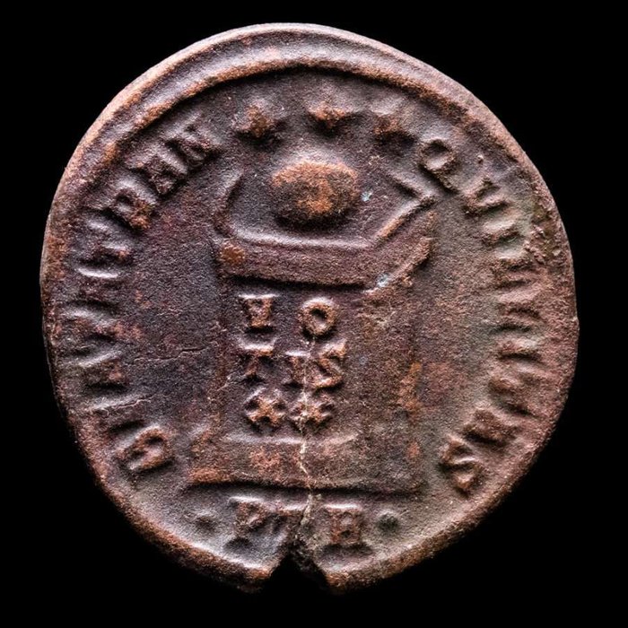 Romarriket. Constantine I (AD 306-337). Follis Trier, 320-321 A.D. BEATA TRANQVILLITAS / VOTIS XX / • PTR  (Ingen mindstepris)