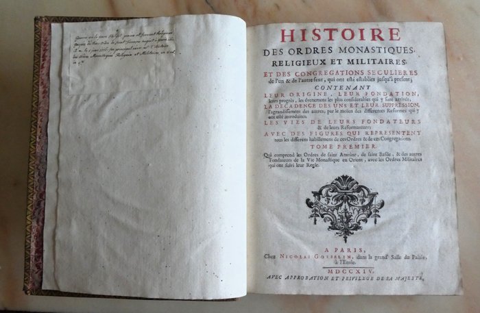 Pierre Helyot - Histoire des ordres monastiques, religieux et militaires, et des congrégations séculières - 1714-1719