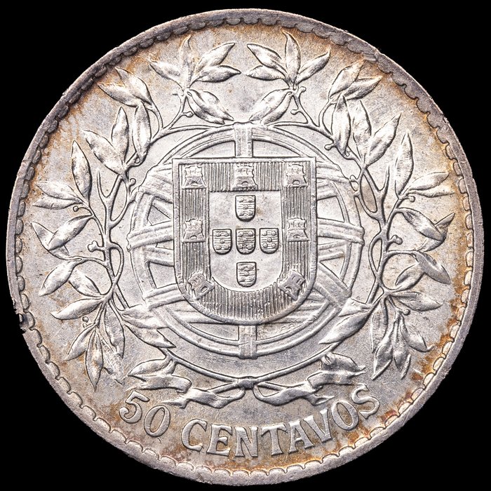 Portugal. Republic. 50 centavos 1913/ 1916 (2 monedas)  (Ingen mindstepris)