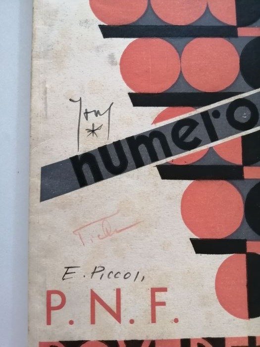 Signed; Fortunato Depero - Numero unico composto da un gruppo di artisti trentini per la festa dell'uva di Rovereto - 1936