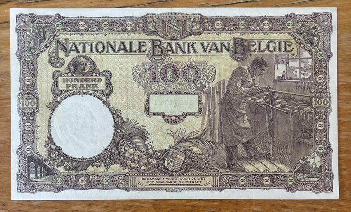 Belgien. - 100 Francs 1925 - Pick 95  (Ingen mindstepris)