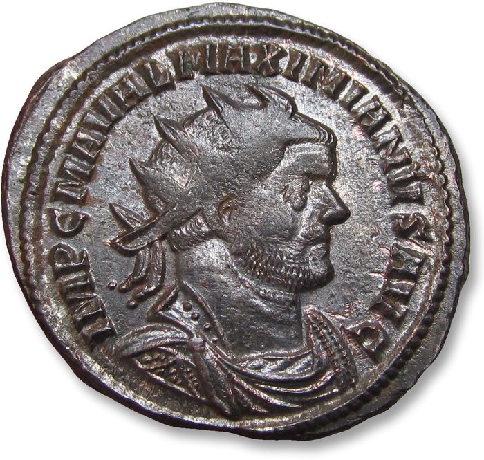 Romarriket Maximian (AD 286-305) Antoninianus Ticinum 285-288 AD - HERCVLI CONSERVAT mintmark SXXIT -  (Ingen mindstepris)