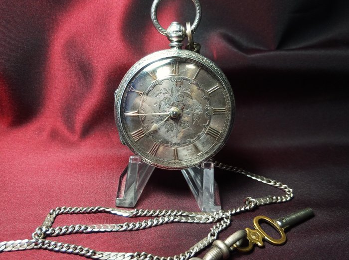 SB British Fusee - Silver Dial - pocket watch No Reserve Price - 1850-1900