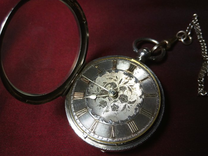 SB British Fusee - Silver Dial - pocket watch No Reserve Price - 1850-1900