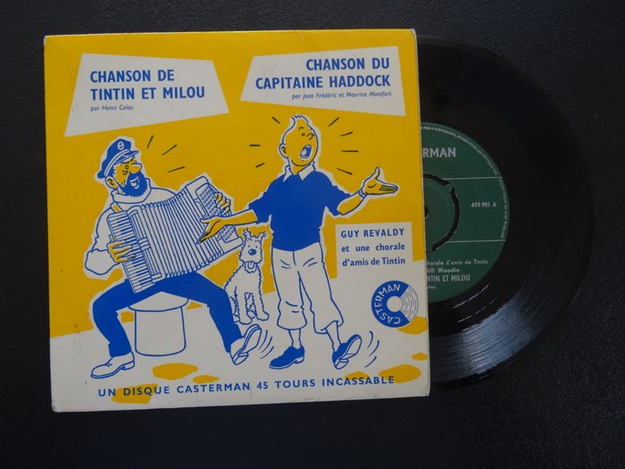 Tintin 45T disk - Casterman - 1959