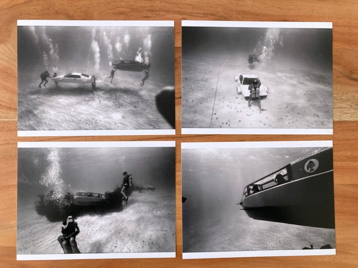 James Bond 007: The Spy Who Loved Me - Rare Lot of 20 photos  - filming the Lotus Esprit Submarine Car scenes