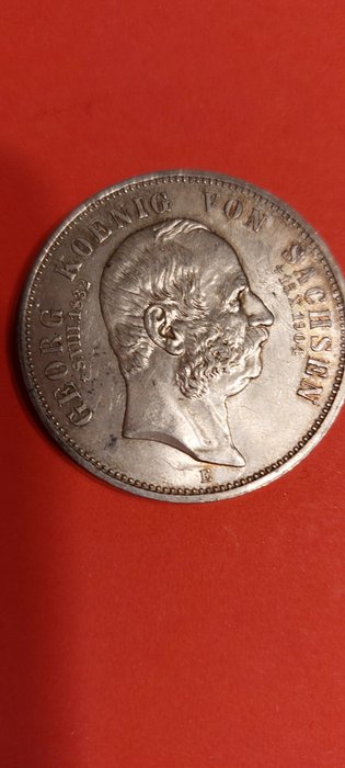 Tyskland, Emperie, Tyskland, Sachsen. Georg (1902-1904). 5 Mark 1904  (Ingen mindstepris)