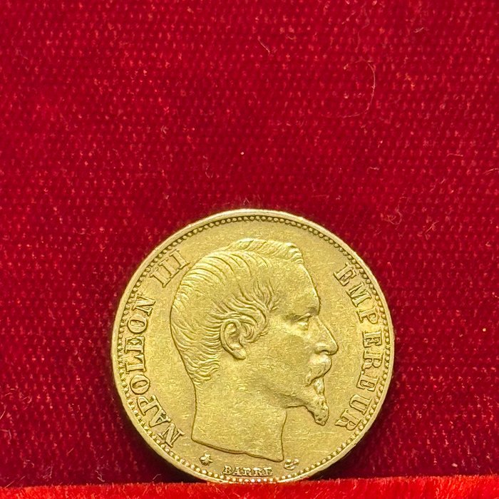 6,45 grams - Guld 900 - 20 Francs Napoleon III