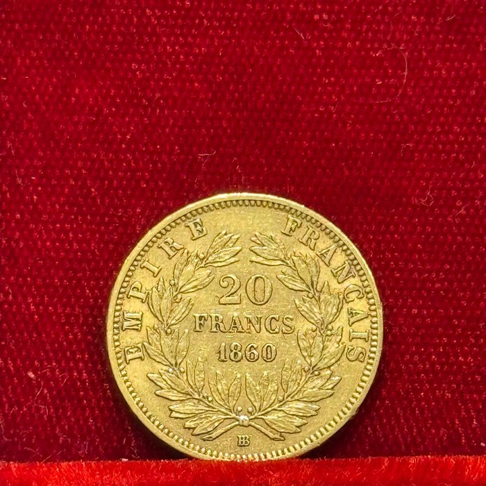 6,45 grams - Guld 900 - 20 Francs Napoleon III