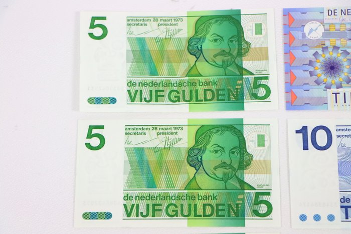 Holland. - 6 x 5 en 2 x 10 Gulden - various dates  (Ingen mindstepris)