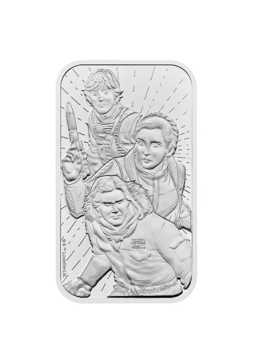 Verden. Silver bar 2024 Star Wars - Light Side Jedi, 1 Oz (.999)  (Ingen mindstepris)