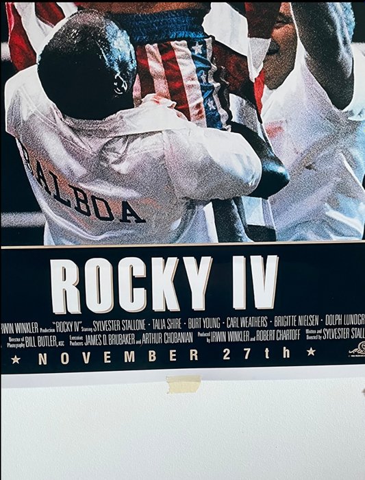 Rocky - Sylvester Stallone signed Rocky IV poster (24x36 inch)  - Authentic Signings COA