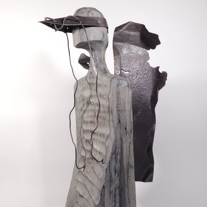 Karol Dusza - Guardian Angel (Wooden Sculpture - 70 cm)