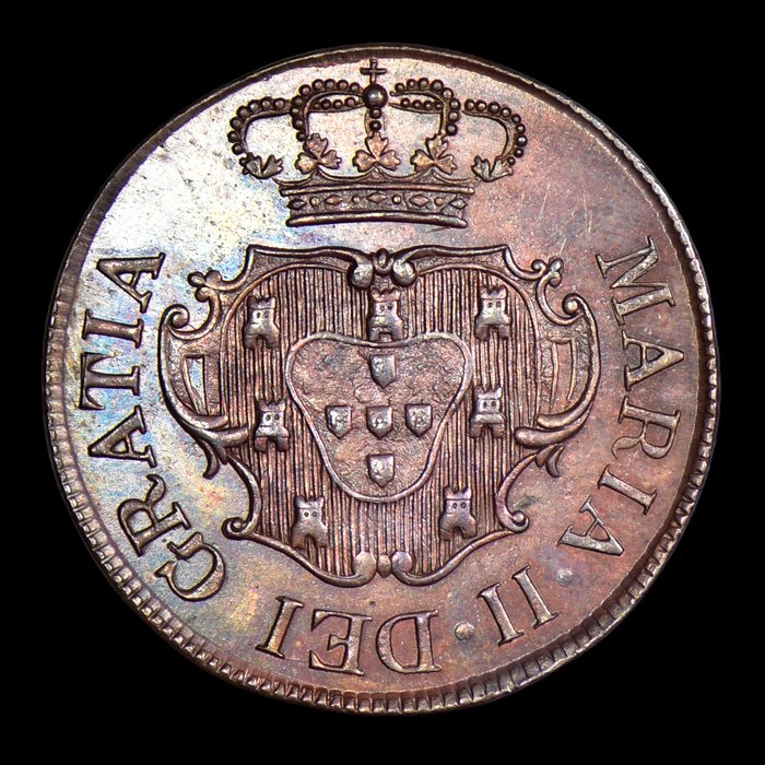 Azores Portugal D Maria II (1834-1853) V Reis 1830 (Londres)