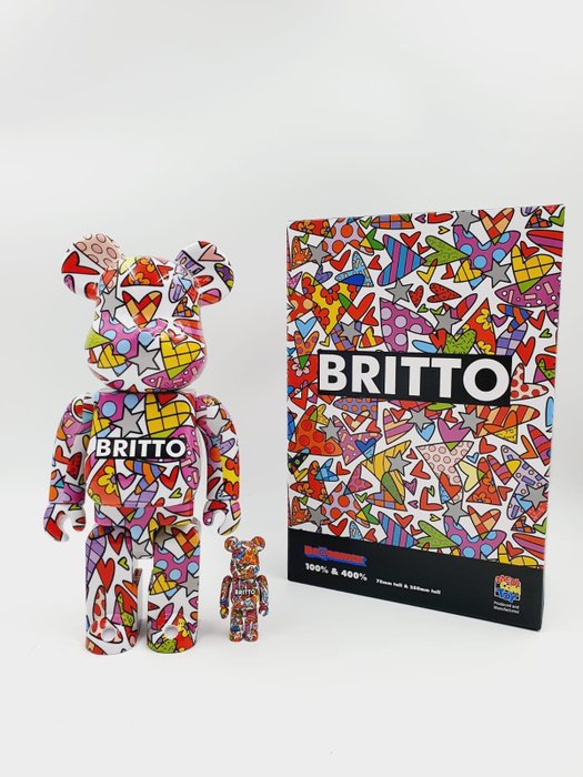 Bearbrick x Medicom toy - Be@rbrick x Romero Britto 400%  100% Bearbrick 2024