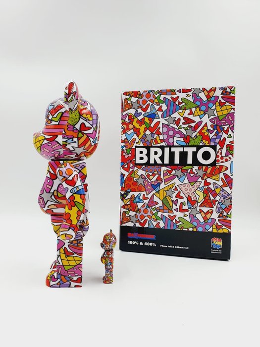 Bearbrick x Medicom toy - Be@rbrick x Romero Britto 400%  100% Bearbrick 2024