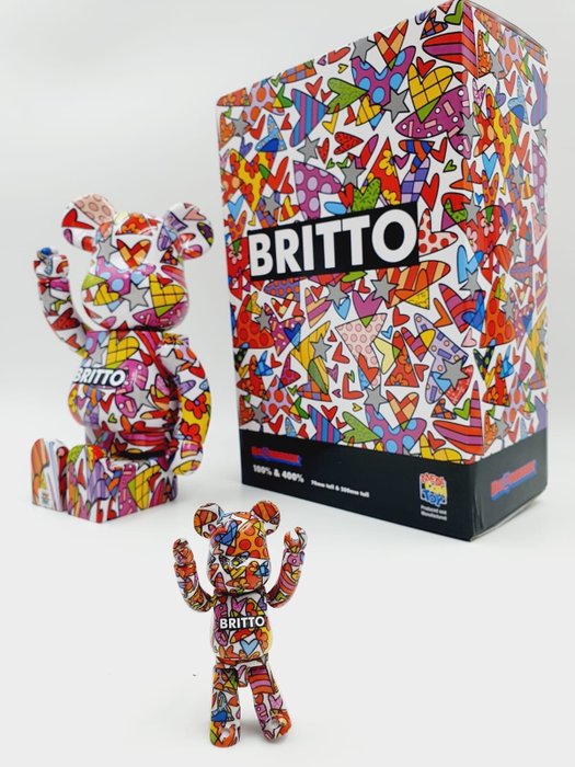 Bearbrick x Medicom toy - Be@rbrick x Romero Britto 400%  100% Bearbrick 2024