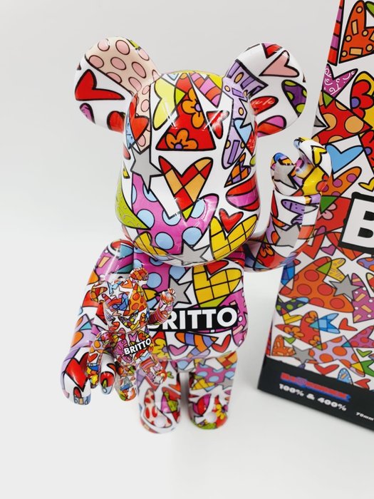 Bearbrick x Medicom toy - Be@rbrick x Romero Britto 400%  100% Bearbrick 2024