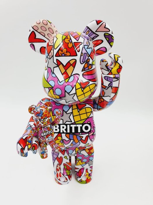 Bearbrick x Medicom toy - Be@rbrick x Romero Britto 400%  100% Bearbrick 2024