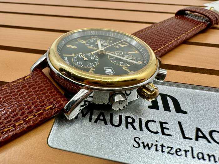 Maurice Lacroix - Les Classiques Chronograph 18k Goldplated Bezel - Ingen mindstepris - LC1038 - Mænd - 2010-2020