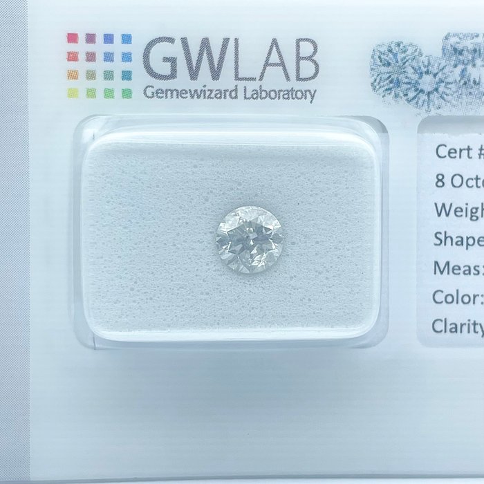 Ingen mindstepris - 1 pcs Diamant  (Natur)  - 0.70 ct - Rund - F - I1 - Gemewizard Gemological Laboratory (GWLab)