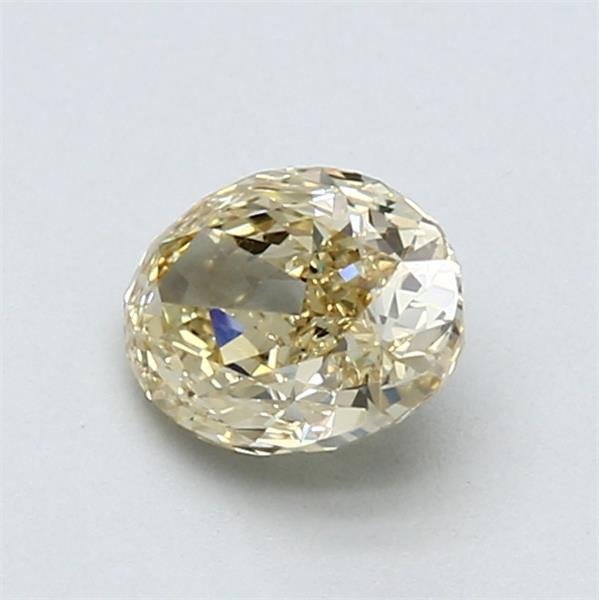 1 pcs Diamant  (Naturfarvet)  - 1.01 ct - Oval - Fancy Brunlig Gul - SI1 - Gemological Institute of America (GIA)