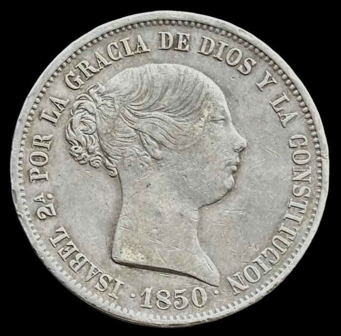 Spanien. Isabel II (1833-1868). 20 Reales - 1850 CL - Madrid - Escasa - (R683)