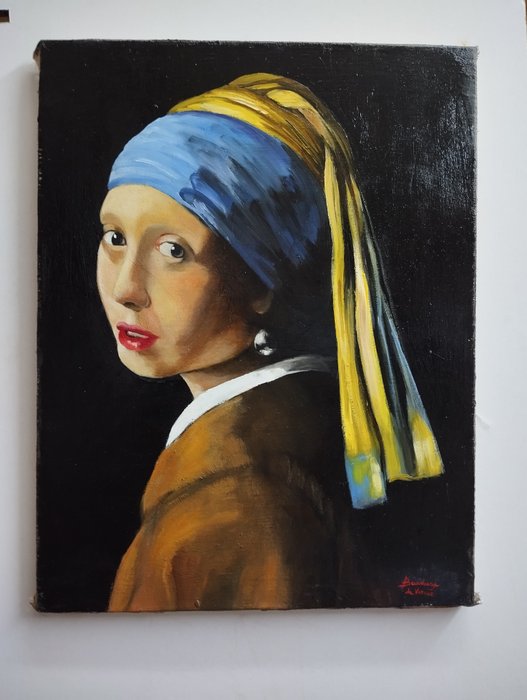 Franco Bencivenga (1953), after Vermeer - Ragazza con turbante