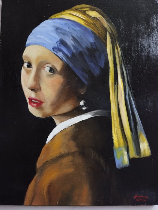 Franco Bencivenga (1953), after Vermeer - Ragazza con turbante