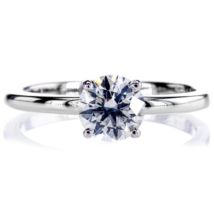 Ingen mindstepris - Forlovelsesring - 14 karat Hvidguld -  1.06ct. tw. Diamant (Natur)