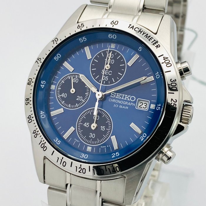 Seiko - Seiko Chronograph Blue Dial Tachymeter 100m - Ingen mindstepris - Mænd - 2011-nu