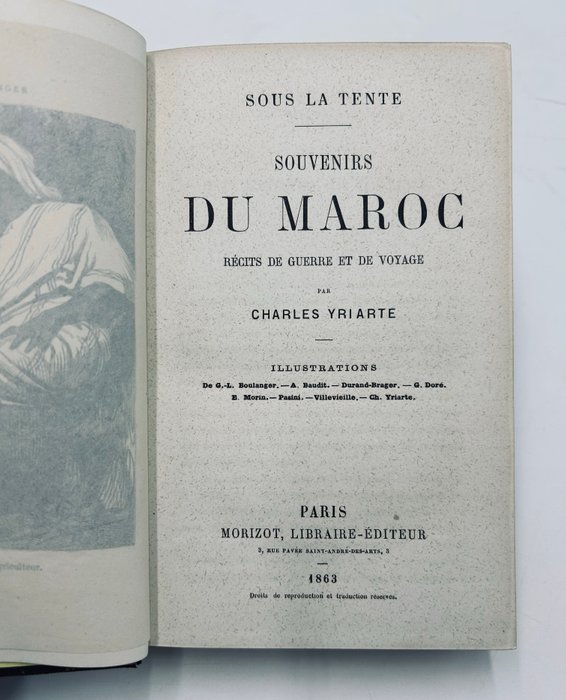 Charles Yriarte - Souvenirs du Maroc. Récits de guerre et de voyage - 1863