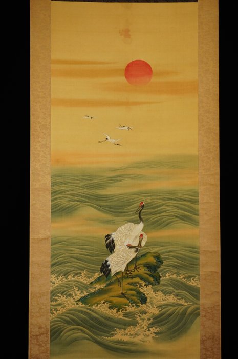 Cranes - ca 1900-1920s(Meiji / Taisho) - Unknown - Japan  (Ingen mindstepris)