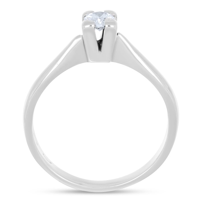 Ring - 18 kraat Hvidguld -  0.20ct. tw. Diamant (Natur)