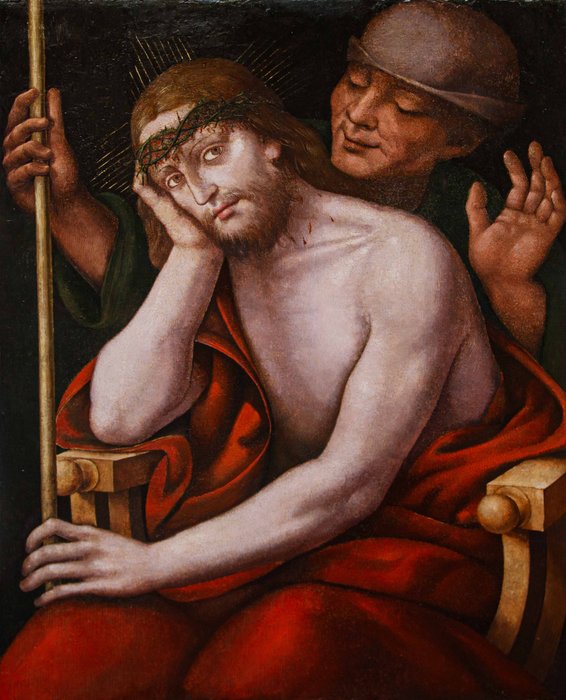 Gian Pietro Rizzoli detto Giampietrino (1480/1485 – 1553), Bottega di, Workshop of - Cristo deriso